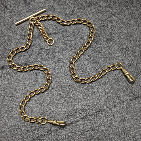 British Vintage Gold Plated Double Albert Chain
